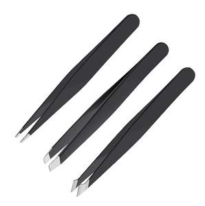 Kit de pinces à cils professionnelles de haute qualité en acier inoxydable à pointe fine pour l'extension de faux cils - Product Image 1