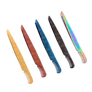 Pinzas para cejas de acero inoxidable de alta calidad, herramienta de recorte precisa, apariencia elegante de moda para usuarios de gama alta - Product Image 2