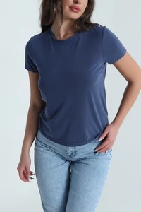 Custom <b>Plain</b> Blank Casual Full Sleeve Durable Plus Size Adults Women's <b>T</b>-<b>shirt</b> High Quality Eco-Friendly Knitted Fabric Custom - Product Image 2