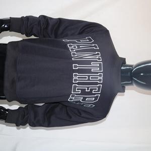 Sudadera PANTHERS con cuello simulado, 450 GSM, nombre personalizado, bordado en aplique, corte holgado, 100% algodón, felpa francesa. - Product Image 3