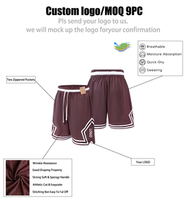 Custom Logo Men's Sports <b>Shorts</b> Quick Dry Breathable Quick Dry Training Track <b>Shorts</b> with <b>Zipper</b> Pockets - Product Image 1