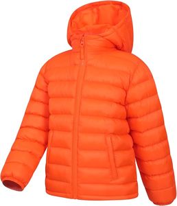 Veste d'hiver décontractée pour homme, orange, à capuche, légère, coupe-vent, 100% duvet, fermeture éclair - Product Image 3