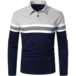 Camiseta de punto de manga corta para hombre, cuello redondo, corte regular, informal, blanca, azul marino, con rayas en contraste, diseño oversize - Product Image 3