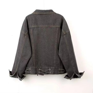 <b>Custom</b> <b>Denim</b> <b>Jacket</b> Woman Jeans for Jeans Woman <b>Jacket</b> With Print Pearl Hood Fur Woman <b>Denim</b> - Product Image 2