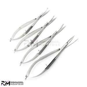 Tijeras de belleza RMI Silver Spring para cutículas, punta recta, para cejas, de acero inoxidable, mango de cerámica, duraderas, marca privada - Product Image 2