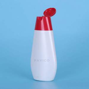 Vietnam Manufacturer Oval Shape HDPE <b>200ml</b> Custom Color White <b>Bottle</b> Red Flip Top Cap Shampoo Lotion Hair Care Packaging - Product Image 6