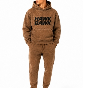 Conjunto Deportivo Informal de Algodón para Hombre, con Capucha, Estilo Moderno, para Aventuras Urbanas Relajadas, Práctico Conjunto de Ropa Deportiva - Product Image 1
