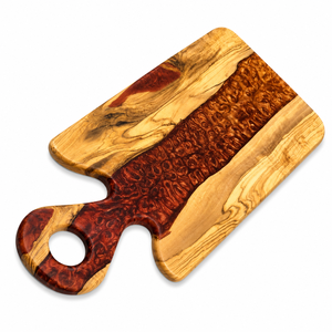 Planche à découper en bois d'olivier époxy durable et écologique, fabriquée à la main, plateau de service de 1,5 cm d'épaisseur - Product Image 5