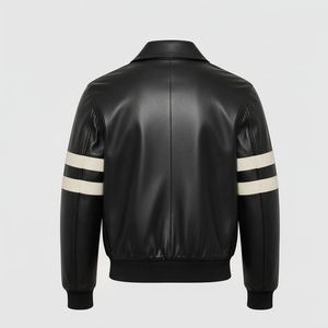 Men's Premium Leather Coated <b>Canvas</b> Stand Collar Winter Hooded Windproof Breathable Fashion <b>Jacket</b> Soft Touch Lining Long - Product Image 2