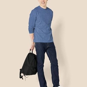 Suéter de Punto de Algodón para Hombre, Cuello Redondo, Manga Larga, Color Azul, Corte Regular, Estilo Casual, Color Sólido, Diseño Personalizado 2026 - Product Image 5