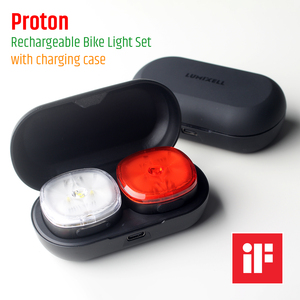 Lumière LED de vélo rechargeable 300LM IPX5 Type-C Combo Set avec étui de chargement Feu arrière à LED pour vélo - Product Image 2