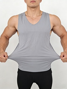 Men Regular Wear Tank Tops / Solid Pattern Breathable 100% Cotton <b>Light</b> Weight Customized Latest Hot Selling Men tank Top - Product Image 2