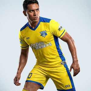 Custom Soccer Sports Uniform Breathable Football Team Jersey and Shorts Set - Product Image 5