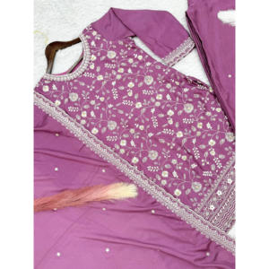 Lancement de 3 pièces prêtes à l'emploi Kurti-Plazzo avec Dupatta - Product Image 5