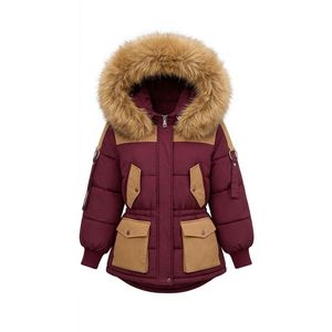 Wholesale Chocolate Brown Puffer Coat Drawstring Waist Elastic Cuffs Heated High Quality Plus Size Women Coats - Product Image 4