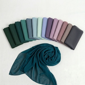 Stylish Womens Chiffon Scarves Soft Lightweight Breathable Customizable Hijab <b>Wrap</b> Muslim Shawl Long Fashion <b>Head</b> Scarf - Product Image 6