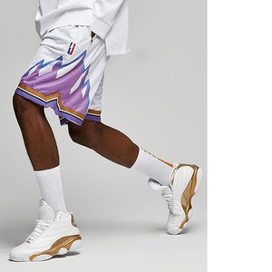 Nouvel uniforme de basket-ball sublimé noir, style vintage, short de basket-ball en maille pour femmes et hommes - Product Image 3