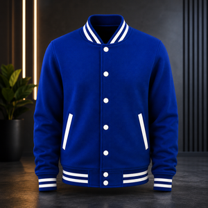Chaqueta Varsity de Lona Personalizada OEM ODM para Mujer de Cosh International, Chaqueta de Invierno Delgada con Cuello Alto, Fabricante de Chaquetas Letterman Bordadas - Product Image 3
