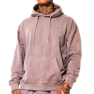 Chándal de Invierno para Hombre de Alta Calidad, Ecológico, 100% Algodón, Lavado Ácido, Diseño Sólido, Tallas Grandes, OEM, Resistente al Viento y Transpirable - Product Image 5