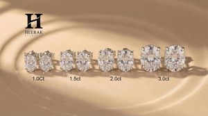 Pendientes de Diamantes Solitarios de Corte Ovalado de Lujo, Clásicos con Cuatro Puntas en Oro de 14K, Joyería Fina Elegante y Minimalista para Mujer - Product Image 6