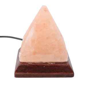 Lampe de sel de l'Himalaya sculptée à la main, style pyramide, artisanat traditionnel, décoration en coquille naturelle, respirante, pour mariage et décoration intérieure - Product Image 1