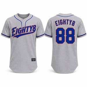 Chemise de baseball rétro personnalisée unisexe pour adultes, sublimée avec nom et numéros, manches courtes, col baseball, fermeture boutonnée - Product Image 4