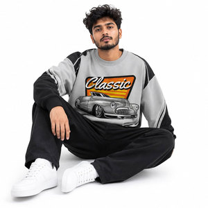 Sudadera con Capucha y Cuello Redondo de Felpa Francesa para Hombre, Sudadera de Punto con Bordado Personalizado, Sudadera Oversize - Product Image 5