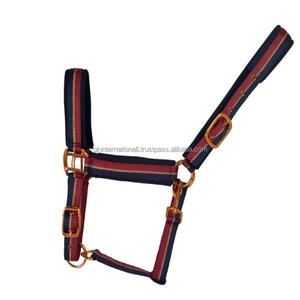 Harnais en nylon réglable pour l'équitation, très vendu, avec des accessoires en or rose de luxe, harnais en nylon pour cheval - Product Image 1