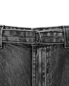 Jeans baggy pour hommes personnalisés de haute qualité motif solide pantalon Vintage mi décontracté tricoté tissage Denim Anti-rides écologique - Product Image 5