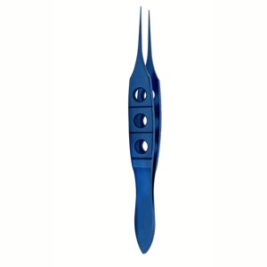 Pinzas Quirúrgicas Profesionales de Titanio con Dientes, 85 mm, 1x2 Dientes, Instrumento de Precisión para Sujetar Tejidos, Acabado Azul - Product Image 4