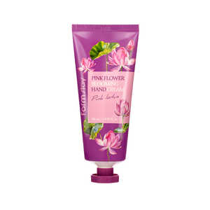 Crème pour les mains Palmstay Pink Lotus, parfum floral avec des ingrédients hydratants à base de plantes, fleurs roses épanouies - Product Image 1
