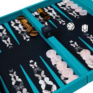 High-Quality Professional Children <b>Backgammon</b> Game Board Luxury PU Leather <b>Set</b> Family Entertainment Game <b>Set</b> - Product Image 4