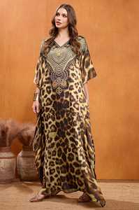 Hot Sale Designer Turkish Style <b>Kaftan</b> Kurta Women Polyester Handmade Batwing Sleeves Regular Fit Flared Hem Short Party - Product Image 4
