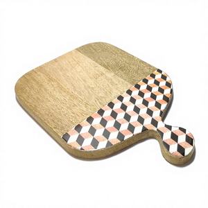 Planche à découper rectangulaire en bambou massif de haute qualité 14x10, en bois de manguier, écologique, grande taille, conçue sur mesure pour la cuisine - Product Image 1