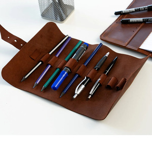 Étui de voyage pour artiste en cuir pleine fleur, organiseur de pinceaux enroulable, étui de transport pour artiste, logo personnalisé, OEM, prix d'usine en gros - Product Image 6