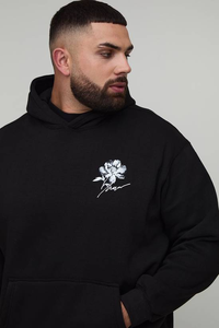 <b>Men</b> Custom Heavyweight Oversized <b>Hoodies</b> with Custom Logo and Heat-Transfer Printing Winter 100% Cotton Fleece Eco-Friendly - Product Image 3