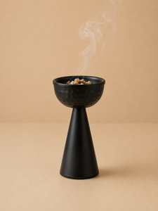 Modern Wooden & Stainless Steel Bakhoor Incense Burner with Metal Charcoal Cup Arabic <b>Oud</b> Resin Burner Home Decor - Product Image 2