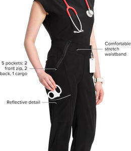 Blouse de laboratoire personnalisée Sike, blanche, en coton et polyester popeline, à manches longues, pour médecins, uniforme d'hôpital d'hiver, unisexe - Product Image 3