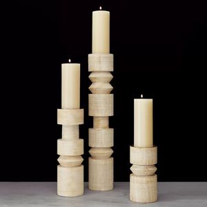 Designer Wooden Candle Holder Creative Decorative Accent Enhancing Ambiance In Living Spaces And Celebrations - Product Image 5