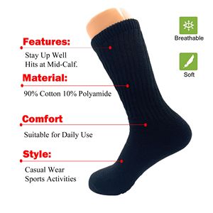 Calzini in Cotone a Metà Polpaccio per Donna, 3 Paia, Taglia Scarpa da 5 a 10, per Sport - Product Image 6