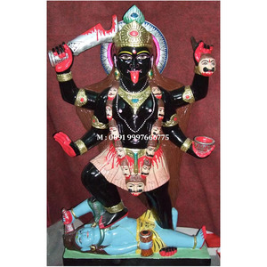 Belle statue artisanale de la déesse Kali Mata en marbre, en position debout, de qualité supérieure, pour la décoration de la maison et des temples. - Product Image 4