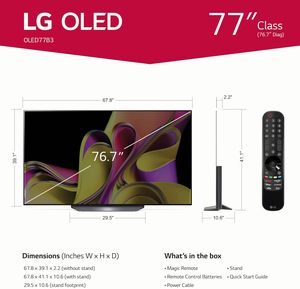 Televisor Inteligente OLED 4K Serie B3 de 77 Pulgadas OLED77B3PUA con Alexa Integrada (2023) - Product Image 2