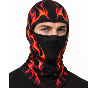 Cagoule à imprimé flamme très vendue, masque de ski rouge-orange, couvre-visage intégral pour sports de plein air, cyclisme et vêtements d'hiver - Product Image 3
