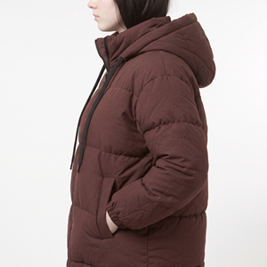 Chaqueta Acolchada de Invierno para Mujer, con Capucha, Manga Larga, Relleno Grueso de Poliéster, Color Sólido, Corte Regular, Tipo Pullover - Product Image 6