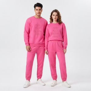 Mock Neck 350GSM Matching <b>Set</b> Private Label Women 2 Piece Fleece Sweatshirt and Shorts <b>Set</b> Custom Logo Unisex Tracksuit - Product Image 2