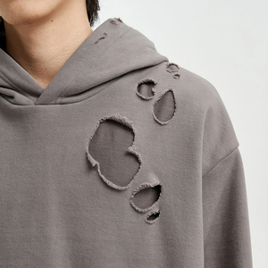 Distressed <b>Pullover</b> Tracksuits Top Stylish Look Best Selling <b>Men</b> Distressed Sweatsuit <b>Men</b> Long Sleeve Wholesale OEM High Quality - Product Image 5