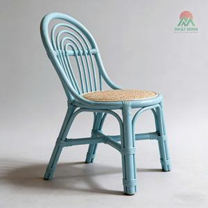 Cómodas Sillas Infantiles de Ratán Azul Pastel, Lindas Sillas de Madera de Ratán Natural para Niños, Decoración para Fiestas Infantiles, Muebles y Accesorios - Product Image 2