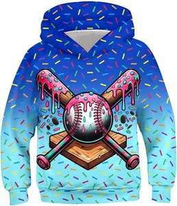 Sweat-shirt à capuche personnalisé pour enfants, motif dessin animé, athlétique, sublimation, pull-over - Product Image 2