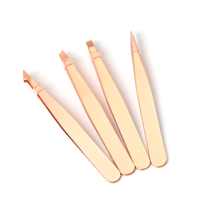 Juego de 4 Pinzas Inclinadas de Acero Inoxidable para Depilar Cejas, en Oferta - Product Image 4