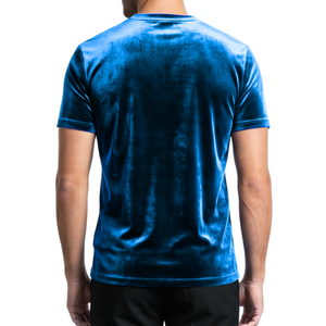 Camiseta de Manga Corta para Hombre de Terciopelo Azul Rey, Calidad Premium, Cuello Redondo, Suave y Transpirable - Product Image 2